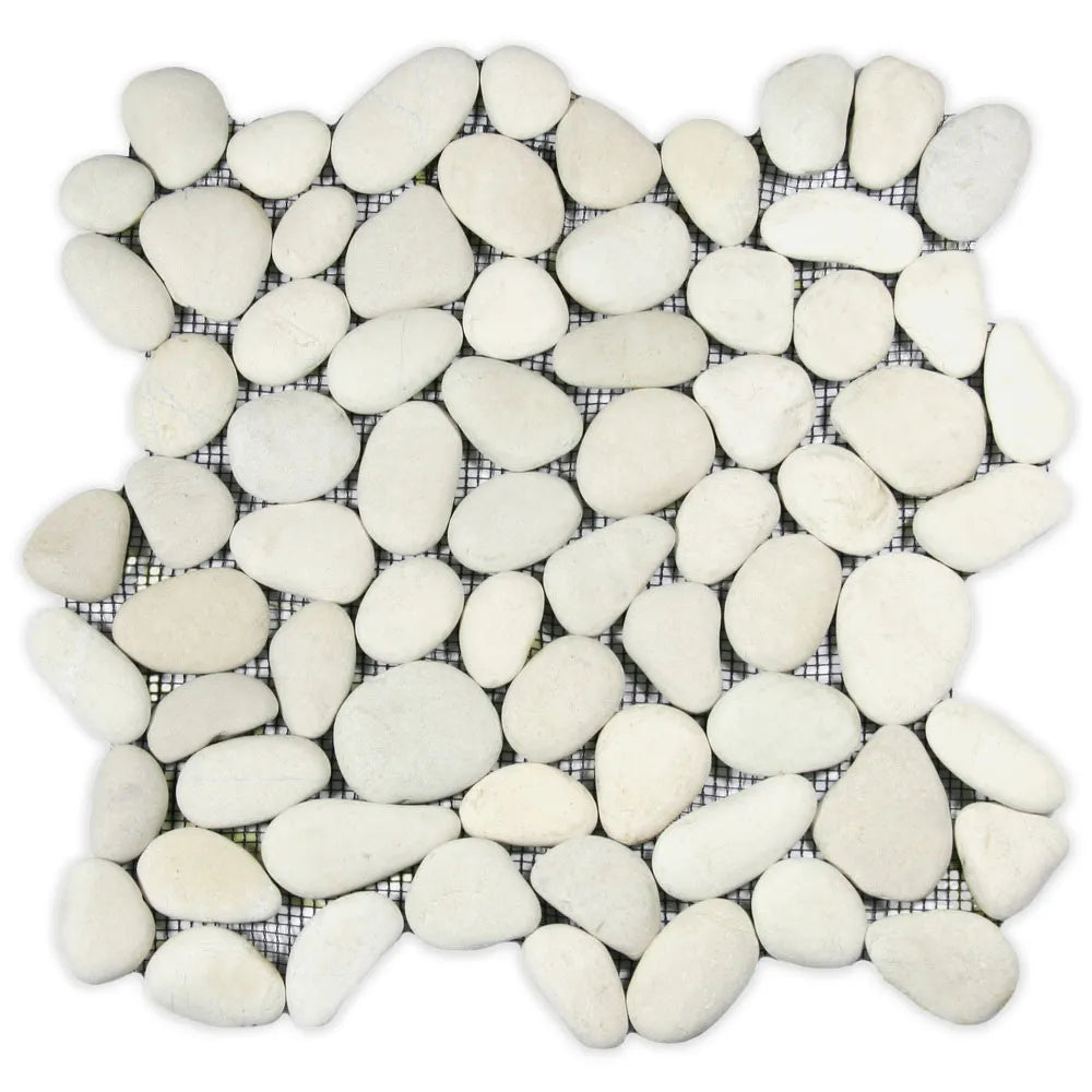 Elegant White Pebble Tile by Tile Hub - Transform Your Space